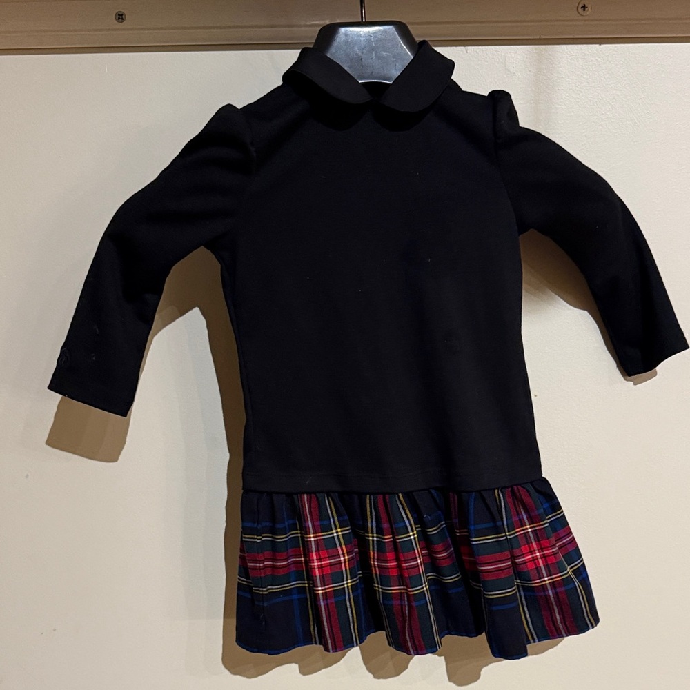 Polo by Ralph Lauren Black and Plaid Kids Dress